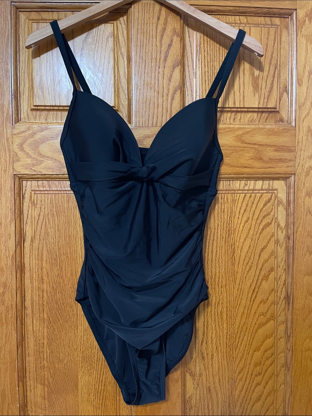 Merona Black One-Piece Swimsuit with Front Twist